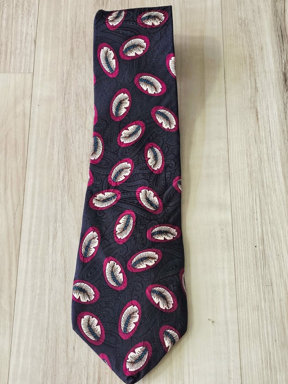 Vintage 90s Arnold‎ Palmer Mens Jacquard Silk Tie Preppy Formal Office